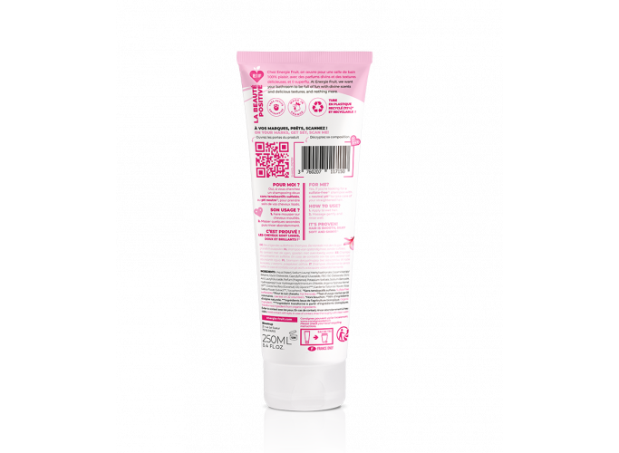 Shampoing sans sulfate monoï rose dos energie fruit