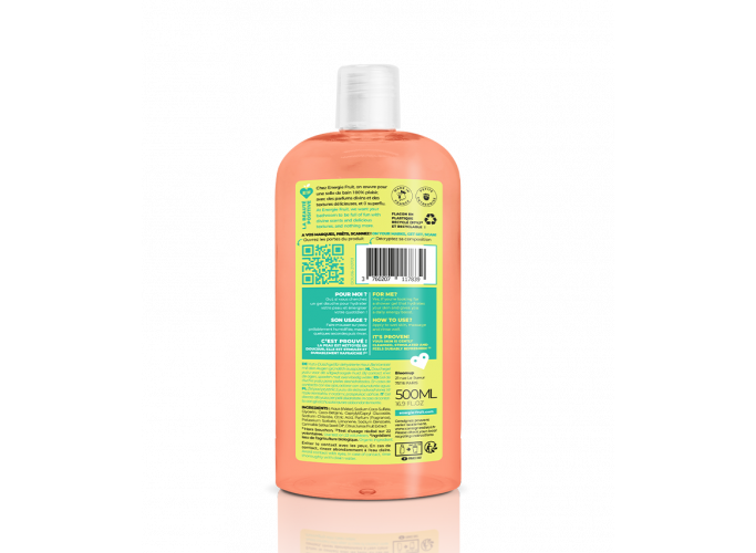 Gel douche yuzu chanvre dos energie fruit